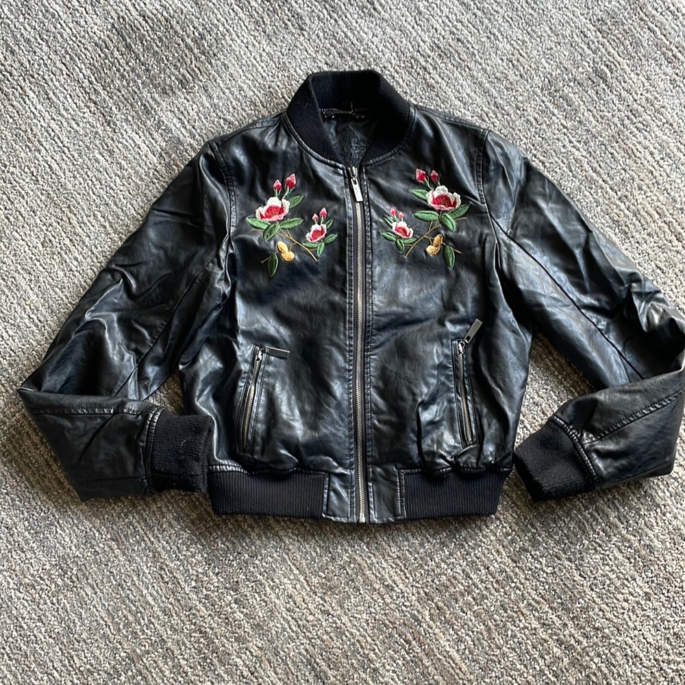 Juniors Small JouJou Faux Leather Jacket